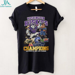 Washington Huskies vs Boise State Broncos LA Bowl Champions 2025 Mascot T Shirt Washington Huskies vs Boise State Broncos LA Bowl Champions 2025 Mascot T Shirt