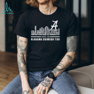 Alabama Crimson Tide 2025 26 Roster Skyline Word Art Shirt