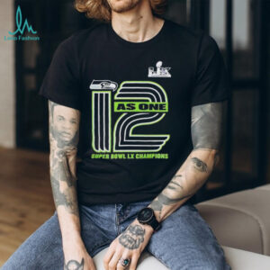 12 As One Super Bowl LX Champions Seattle Football Graphic Tee