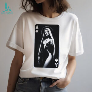 Ace of Spades Gothic Nun Playing Card Graphic T Shirt