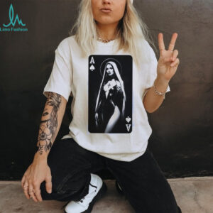 Ace of Spades Gothic Nun Playing Card Graphic T Shirt