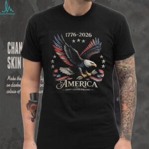 America 250th Anniversary Patriotic Soaring Eagle Vintage Tee