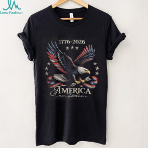 America 250th Anniversary Patriotic Soaring Eagle Vintage Tee