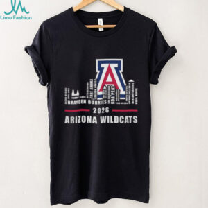 Arizona Wildcats 2026 Basketball Roster Skyline Logo T Shirt