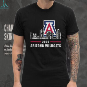 Arizona Wildcats 2026 Basketball Roster Skyline Logo T Shirt