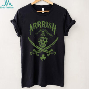 “Arrrish” Pirate Skull & Shamrocks St. Paddy's Day Shirt