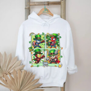 Avengers Superheroes St. Patrick's Day Chibi Polaroid Design T Shirt