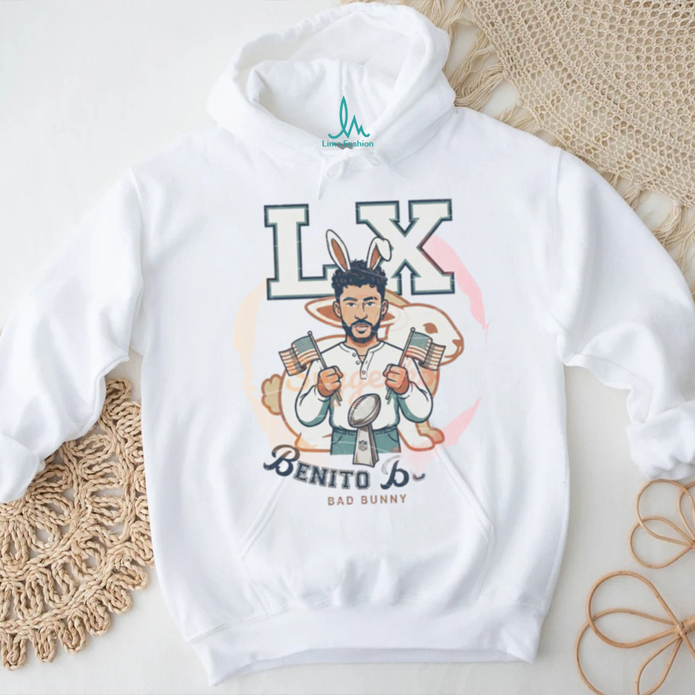 Bad Bunny LX Super Bowl Halftime Show Artist Illustration T shirt Bad Bunny LX Super Bowl Halftime Show Artist Illustration T shirt