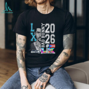 Bad Bunny Super Bowl LIX 2026 Commemorative T Shirt Half Face Portrait Tee