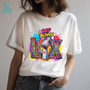 Bad Bunny Super Bowl LX Colorful City Skyline Trophy T shirt