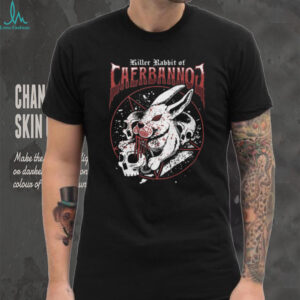 Beast of Caerbannog Pentagram T Shirt Metal Style Horror Rabbit