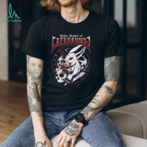 Beast of Caerbannog Pentagram T Shirt Metal Style Horror Rabbit