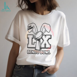 Benito Bowl Super Bowl LX Bad Bunny Ears Trophy Logo T shirt