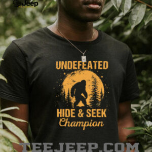 Bigfoot Undefeated Hide and Seek Champion Retro Sunset Tee