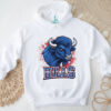 Buffalo Bills Mascot Blue Fire Football Black Shirt Buffalo Bills Mascot Blue Fire Football Black Shirt