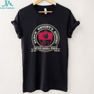 Black Knight's Academy None Shall Pass Crest T Shirt