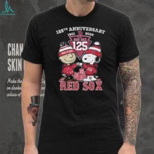 Boston Red Sox 125th Anniversary (1901 2026) Charlie Brown & Snoopy T Shirt