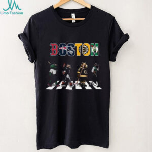 Boston Sports Teams Mascots Abbey Road Road Crossing T Shirt