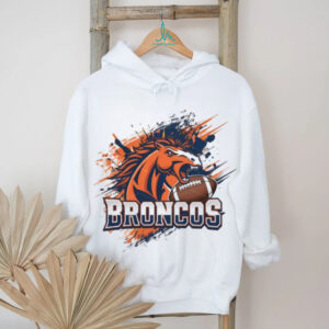 Broncos Football Aggressive Horse Splatter Art T Shirt