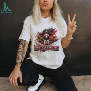 Buccaneers Pirate Captain Splatter Art Football Tee