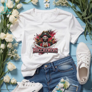 Buccaneers Pirate Captain Splatter Art Football Tee