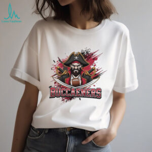 Buccaneers Pirate Captain Splatter Art Football Tee
