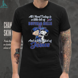 Buffalo Bills Charlie Brown and Snoopy Jesus Faith Football Shirt