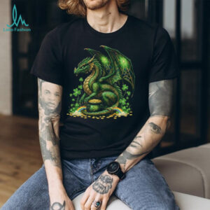 Celtic Green Dragon St. Patrick's Day Pot of Gold Fantasy T Shirt