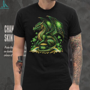 Celtic Green Dragon St. Patrick's Day Pot of Gold Fantasy T Shirt