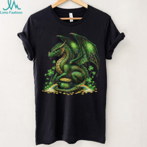 Celtic Green Dragon St. Patrick's Day Pot of Gold Fantasy T Shirt