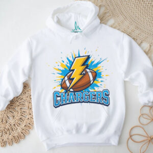 Chargers Bolt Football Splatter Design Sports Tee Chargers Bolt Football Splatter Design Sports Tee