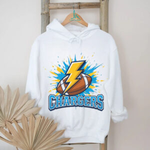 Chargers Bolt Football Splatter Design Sports Tee
