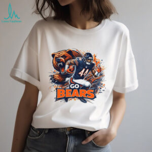 Chicago Bears Football Grizzly Bear Action Sports Fan T Shirt