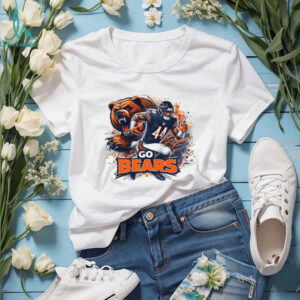 Chicago Bears Football Grizzly Bear Action Sports Fan T Shirt