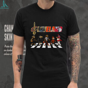 Cleveland Sports Mascots Abbey Road Road Walking Fans T Shirt
