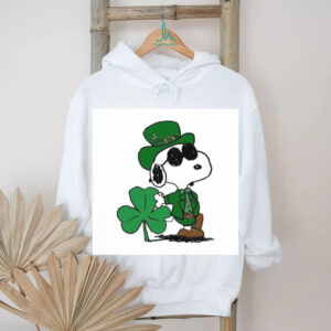 Cool Snoopy Leprechaun with Sunglasses and Lucky Shamrock T Shirt