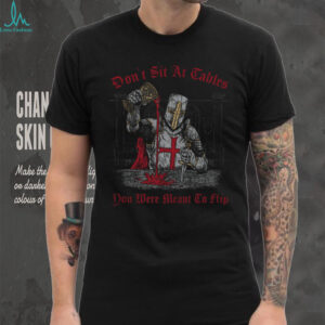 Crusader Knight “Meant To Flip Tables” Religious Graphic Tee