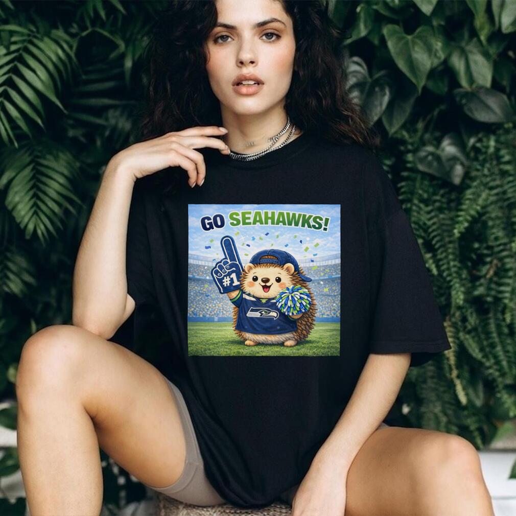 Cute Hedgehog Seattle Football Fan “Go Seahawks” Cartoon T Shirt Cute Hedgehog Seattle Football Fan “Go Seahawks” Cartoon T Shirt