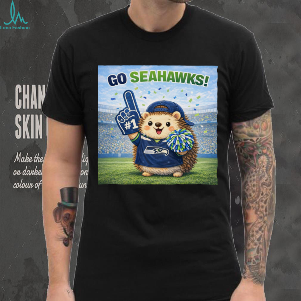 Cute Hedgehog Seattle Football Fan “Go Seahawks” Cartoon T Shirt Cute Hedgehog Seattle Football Fan “Go Seahawks” Cartoon T Shirt