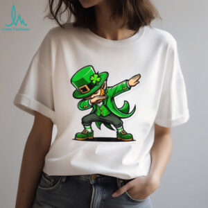 Dabbing Leprechaun Sticker Design Funny Irish Dance T Shirt