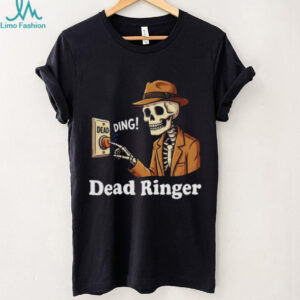 Dead Ringer Skeleton Pun Vintage Noir Detective T Shirt