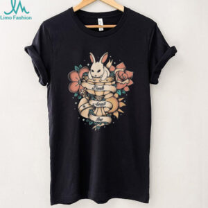 Death Awaits You Gothic Killer Bunny Tattoo Style T Shirt