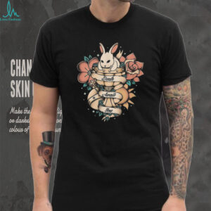 Death Awaits You Gothic Killer Bunny Tattoo Style T Shirt