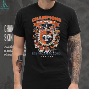 Denver Broncos 2025 AFC Champions Signature Team Graphic T Shirt Denver Broncos 2025 AFC Champions Signature Team Graphic T Shirt