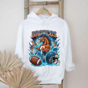 Denver Broncos Football Fire Mascot T Shirt