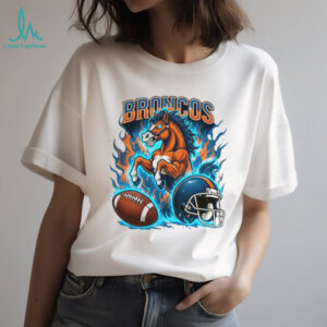Denver Broncos Football Fire Mascot T Shirt