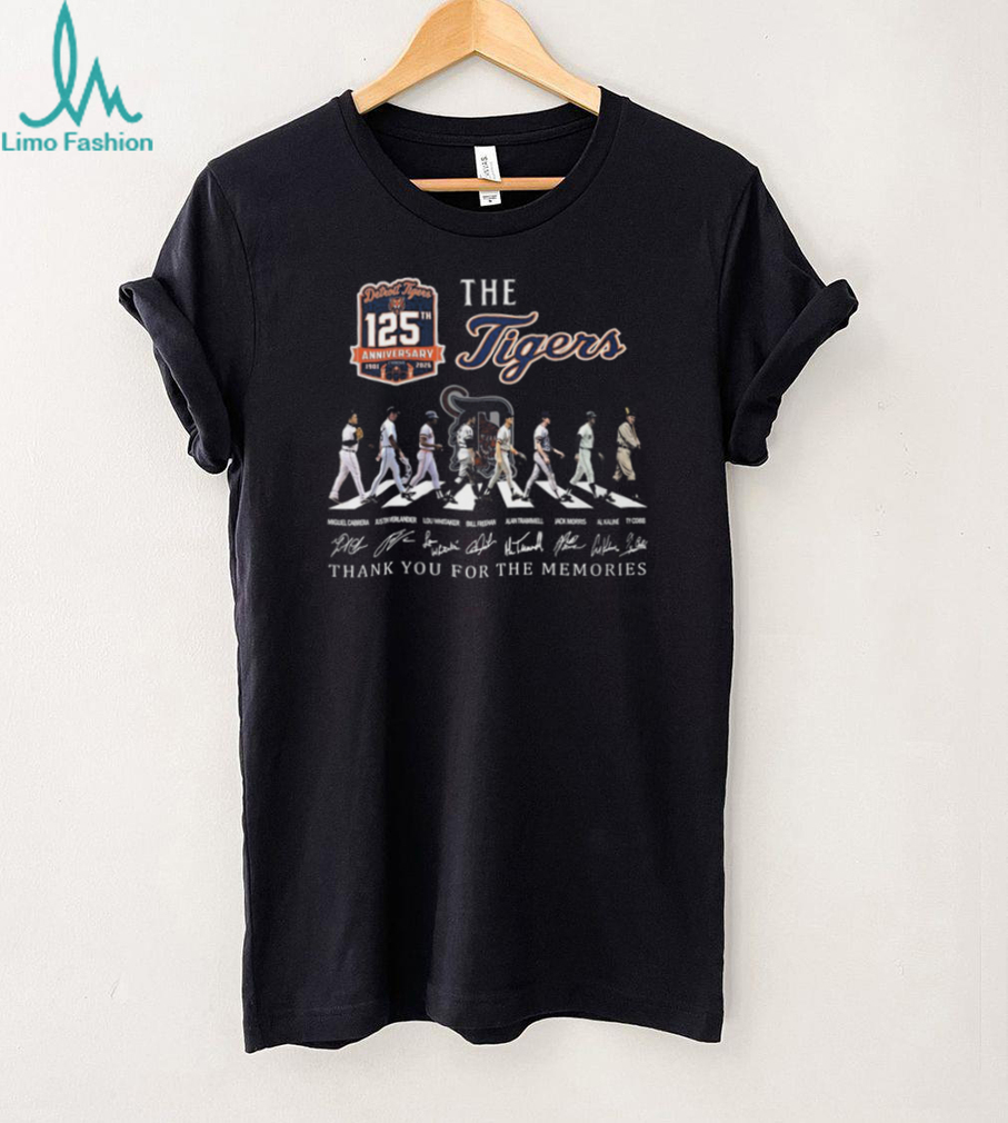 Detroit Tigers 125th Anniversary 1901 2026 Legends Abbey Road Signatures T Shirt Detroit Tigers 125th Anniversary 1901 2026 Legends Abbey Road Signatures T Shirt