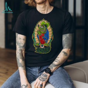 Ed Roth Style Green Rat Monster Virgin Mary Parody Lowbrow Art T Shirt