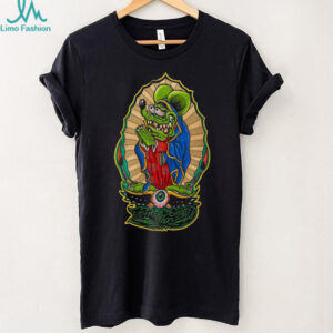 Ed Roth Style Green Rat Monster Virgin Mary Parody Lowbrow Art T Shirt