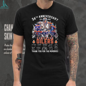 Edmonton Oilers 54th Anniversary 1972 2026 Thank You For The Memories T Shirt